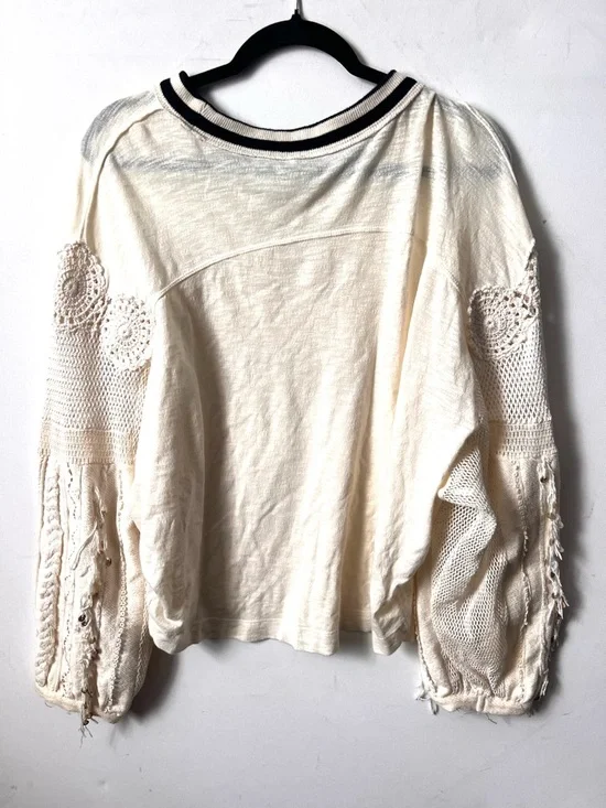 FREE PEOPLE Marrakech white crochet lace  knit  Medium m - Picture 5 of 8